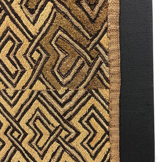 Mounted Shoowa Kuba Cloth Panel For Sale In Chicago - Image 6 of 8