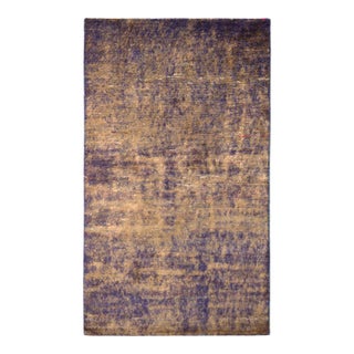 Rug & Kilim's Modern Silk Rug Beige Brown Textural Custom Pattern For Sale