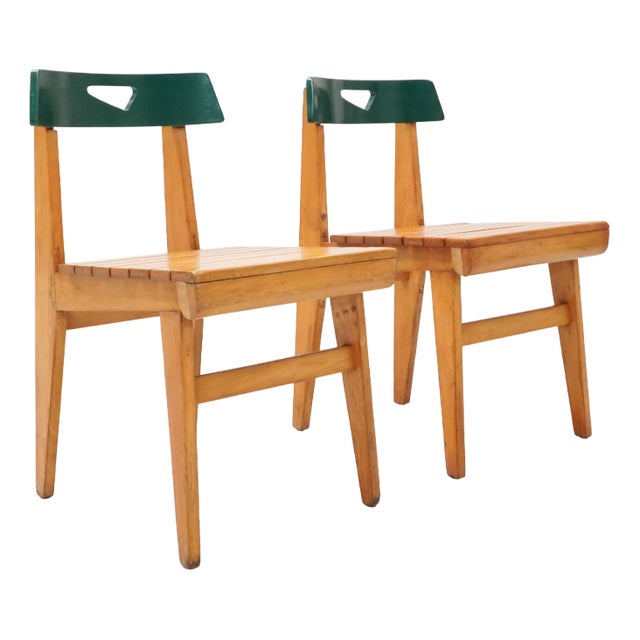 Green Chair by Lucien Engels for Home Emile Vandervelde II, Belgium, 1954 For Sale