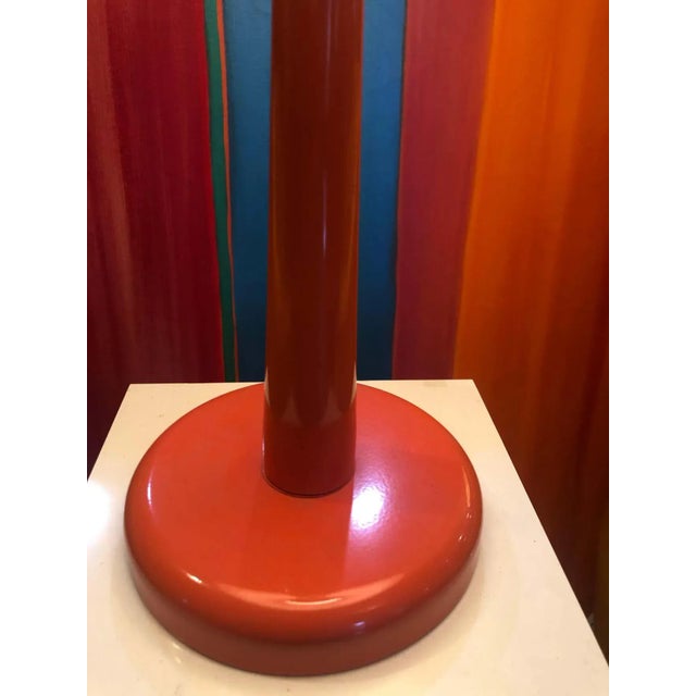 Orange 1960s Gerald Thurston Orange Table Lamp by Lightolier For Sale - Image 8 of 13