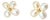 Late 20th Century 14K White Gold Potato Pearl Diamond Floral Earrings, Pair For Sale