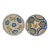 Antique Spanish Faience Plate Set, Hand Painted, Catalonia, Circa 1900 For Sale