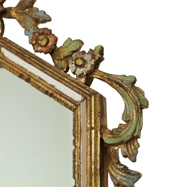 Gold Large Italian Gilt Crested Mirror by La Barge For Sale - Image 8 of 18