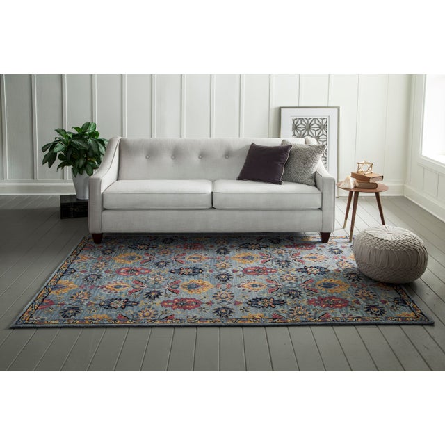 Textile Ibiza Blue Hand Tufted Area Rug 8' X 10' For Sale - Image 7 of 8
