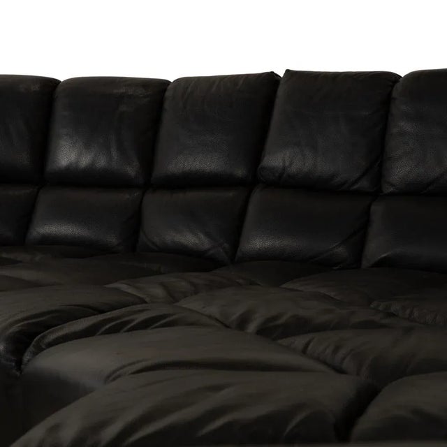 Cloud 7 Corner Sofa in Black Leather from Bretz For Sale - Image 4 of 14