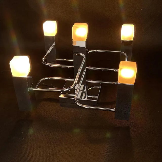 Gaetano Sciolari Ceiling Lamp attributed to Gaetano Sciolari for Boulanger, 1970s For Sale - Image 4 of 10