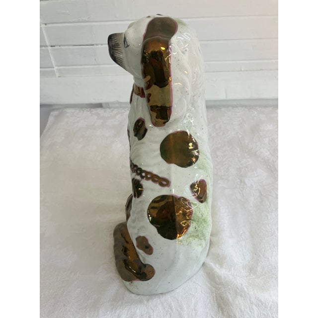 Late 19th Century Victorian Stafford Ceramic Brown & White Spaniel Dog Figurine For Sale - Image 4 of 9
