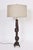 1969 Tall Smokey Tunis Hand Carved Poplar Table Lamp For Sale - Image 4 of 13