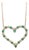 14k Yellow Gold Heart Necklace With Emeralds and Diamonds For Sale