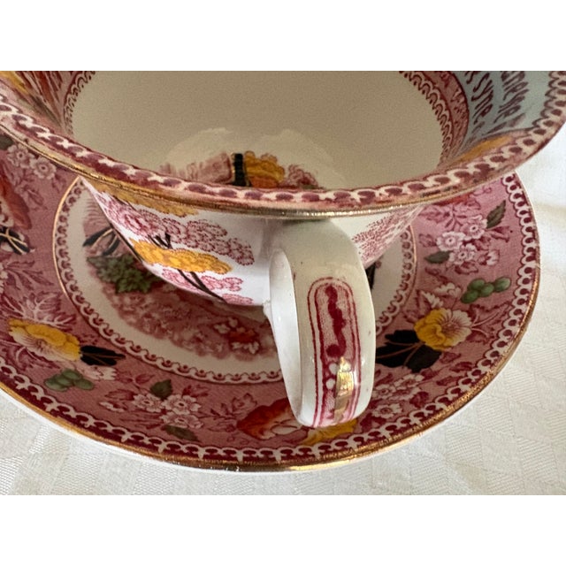 Mid 19th Century Hand Painted Staffordshire Oversized Cup and Saucer For Sale - Image 17 of 17