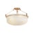 Hudson Valley Lighting Lowerre 21.75 in. 3 Light Semi Flush in Patina Gold Leaf Finish For Sale