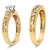 Haus of Brilliance 14K Yellow Gold Plated .925 Sterling Silver 1/5 Cttw Diamond Art Deco Style Engagement Ring Bridal Set (I-J Color, I3 Clarity) - Ring - Size 10 For Sale - Image 4 of 6