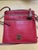 Ruby Red Vintage Dooney & Bourke Triple Zip Crossbody Bag For Sale - Image 8 of 8