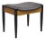 Norco Mid Century Modern Sculpted Footstool Ottoman Tapered Leg Black Vinyl Seat For Sale