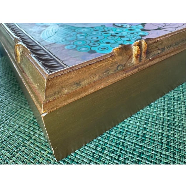 Contemporary Original Folk/Outsider Painting in Lavender and Gold Custom Italian Frame For Sale - Image 9 of 9