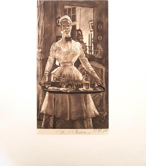 James Tissot, Le Matin Mezzotint, 1886, Etching on China Paper