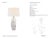 Anne-Marie Barton by Visual Comfort Signature Crystallo 32" Faceted Table Lamp in Alabaster with Linen Shade Designer:...