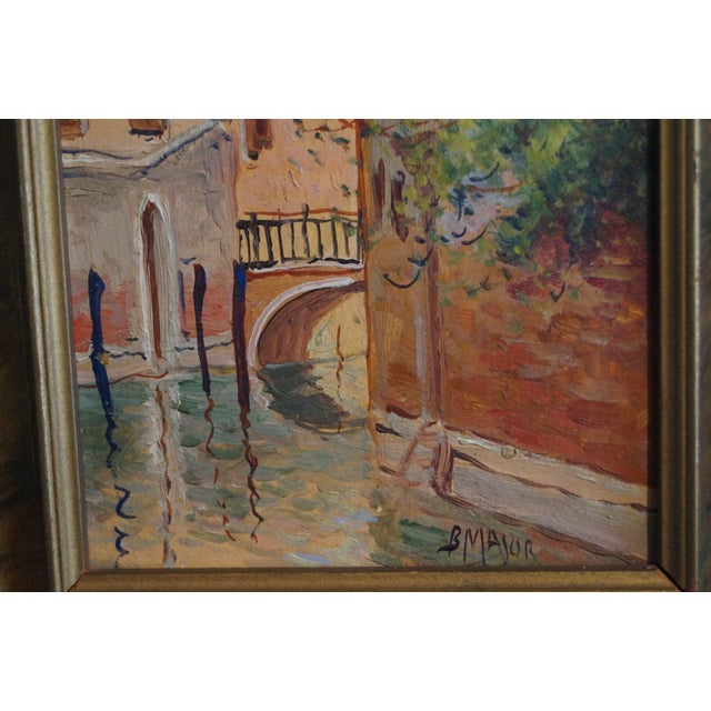 1940s Boris Major Venice Italy Canal Painting For Sale In San Antonio - Image 6 of 10