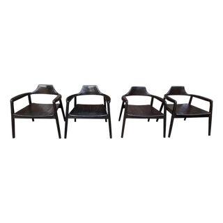 Andrianna Shamaris Midcentury Couture Chairs - Set of 4 For Sale