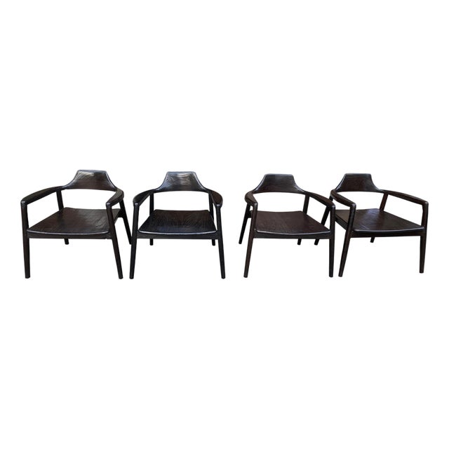 Andrianna Shamaris Midcentury Couture Chairs - Set of 4 For Sale