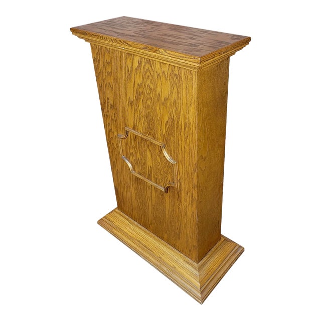 1930s Carved Oaks Stand - 4 Feet Tall For Sale