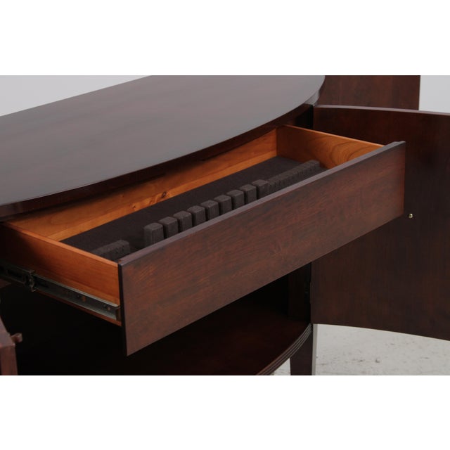 Ethan Allen Cherry Demilune Four-Door Buffet Sideboard For Sale In Philadelphia - Image 6 of 16