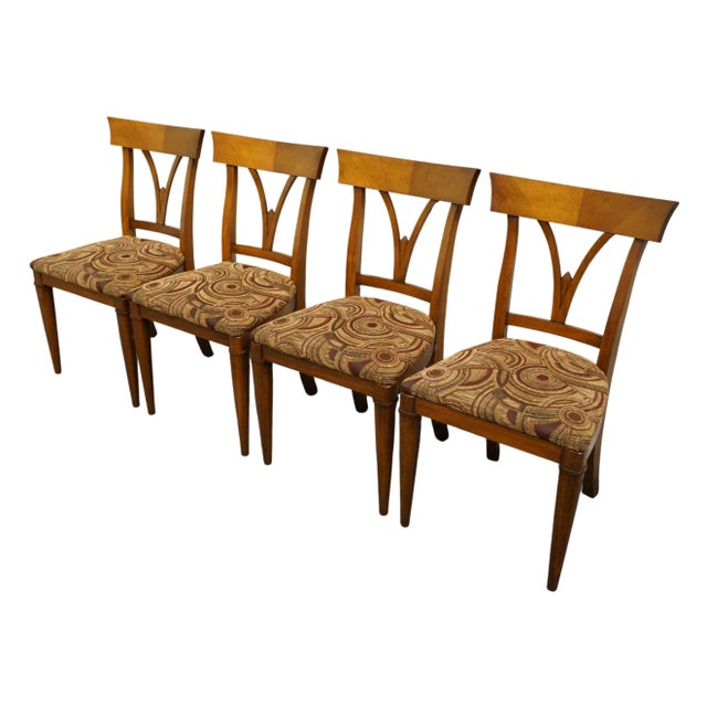 Set of 4 High End Italian Neoclassical Tuscan Style Dining Side Chairs For Sale - Image 13 of 13