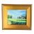 Colorful Meadow Landscape Oil Painting Including the Antiqued Gold Frame For Sale