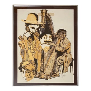 Original Groucho Marx and the Marx Brothers Print, Signed For Sale