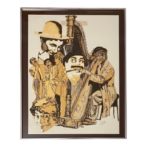 Original Groucho Marx and the Marx Brothers Print, Signed
