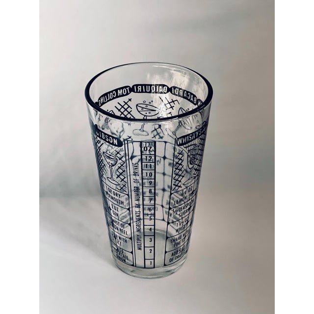 Glass Mid 20th Century Federal Glass Cocktail Measuring Glass For Sale - Image 7 of 9
