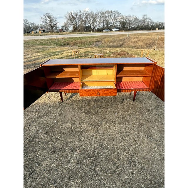 1940s 1940s French Art Deco Mahogany Sideboard or Dry Bar For Sale - Image 5 of 12