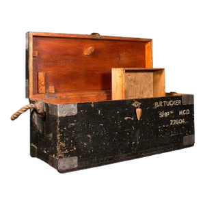 1940s Vintage English Cedar Shipwright's Tool Chest
