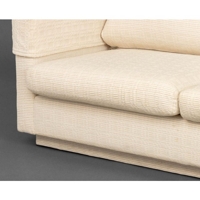 White Modern White Upholstered Two-Seat Sofa For Sale - Image 8 of 10