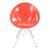 Eros Chairs in Steel and Red Plastic by Philippe Starck for Kartell, 2000s, Set of 4 For Sale - Image 6 of 8