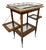 Art Deco Walnut and Brass Tea Trolley with Serving Tray, 1920s For Sale