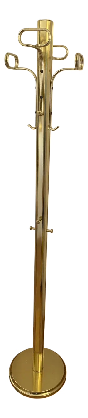 Hollywood Regency Golden Freestanding Coat Rack