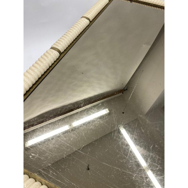 Large White Ceramic and Brass Coffee Table by Tommaso Barbi, 1970s For Sale - Image 13 of 16