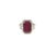 4.23 Ct Certified No Heat Ruby & Diamond Ring Size 7 For Sale - Image 9 of 10
