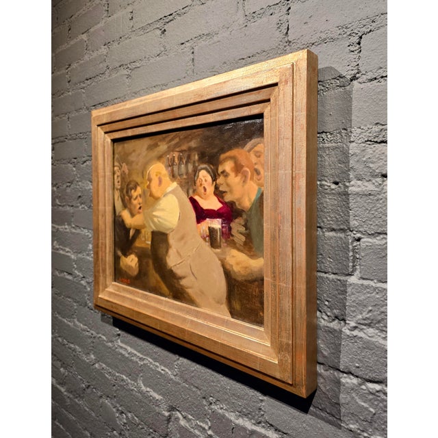 Edward Sylvester Hynes -the Pub Brawl -c.1903s Oil Painting For Sale - Image 9 of 10