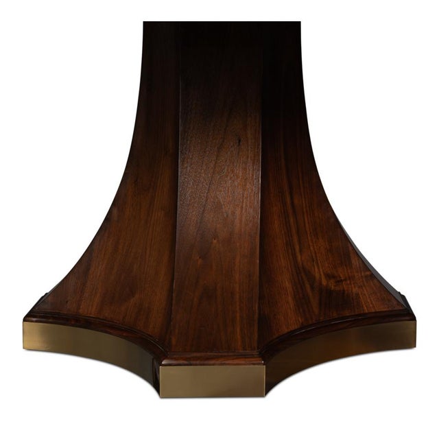 Brown Large Art Deco Style Walnut Dining Table For Sale - Image 8 of 11