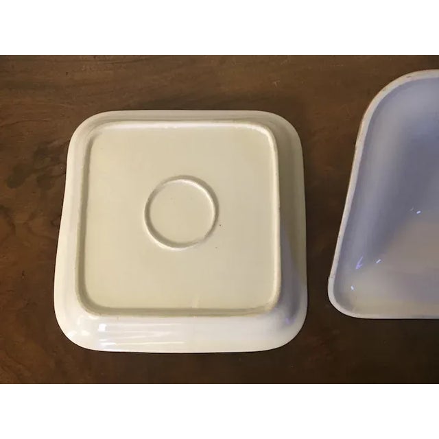 19th Century Antique 19th Century French Empire Floral Porcelain Serving Dish & Cover For Sale - Image 5 of 13