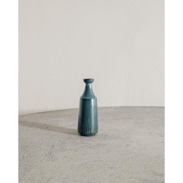 1950s Mid-Century Swedish Blue Vase by Gunnar Nylund, 1950s For Sale - Image 5 of 5