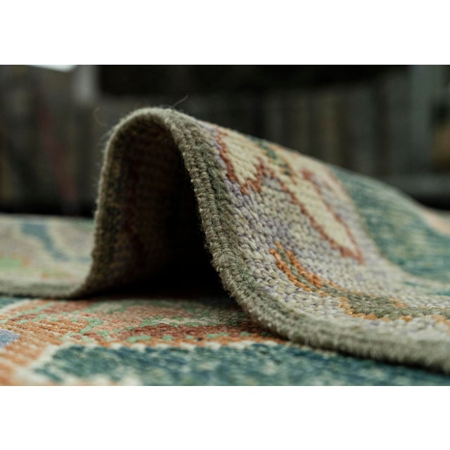 Turkish Oushak Rug 2'9" x 10' #19067 For Sale In Houston - Image 6 of 8