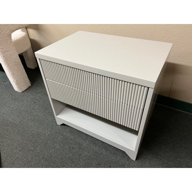 Cb2 Barton Gray Contemporary Nightstand Chairish