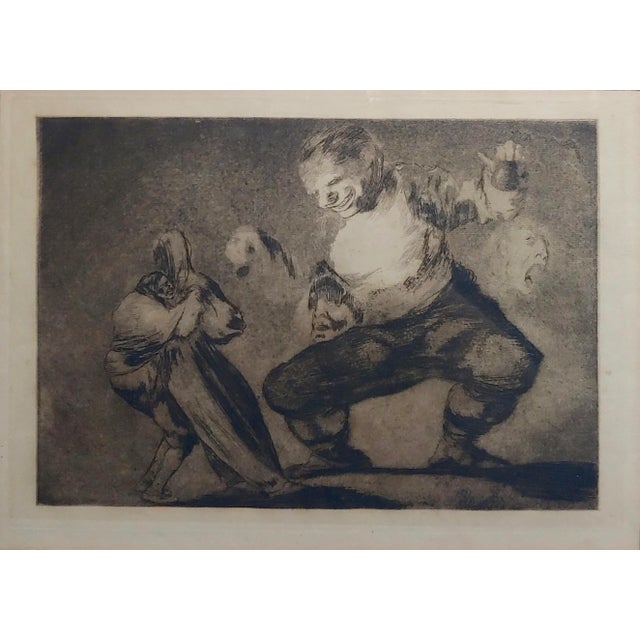 Francisco De Goya 'Bobalicón' Proverbio N.4 -Etching on Paper For Sale - Image 4 of 9