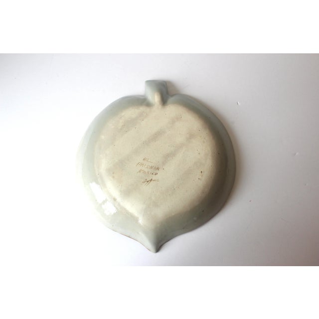 Ceramic Vintage El Palomar Ken Edwards Handmade Pottery Bird Dish Plate Leaf Shape Bohemian Ceramic Mexican Platter Bowl For Sale - Image 7 of 11