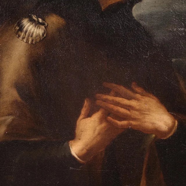 17th Century Italian Artist, Saint Roch, 1680, Oil on Canvas For Sale - Image 5 of 16