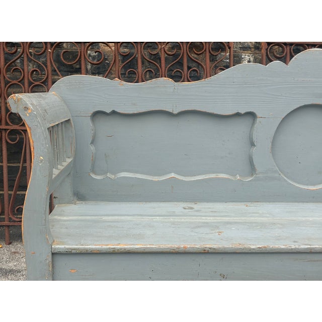 Pine Painted Bench or Settle For Sale - Image 16 of 18