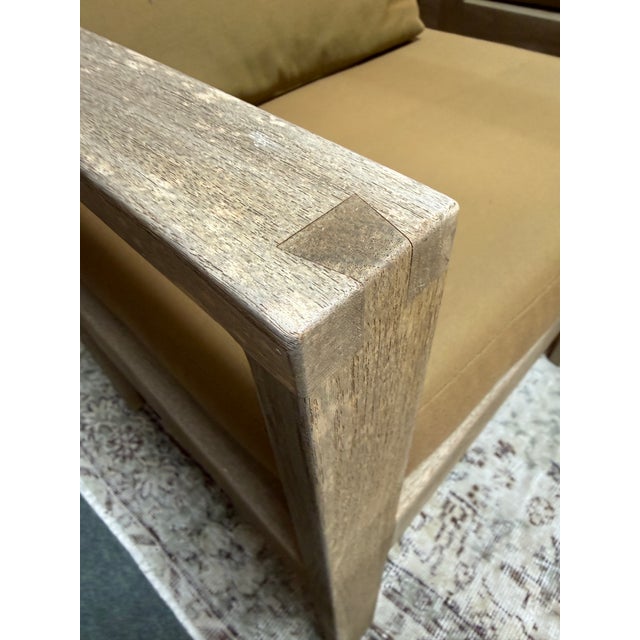 Williams-Sonoma Home Outdoor Teak Wood Arm Chairs, Pair For Sale - Image 10 of 12